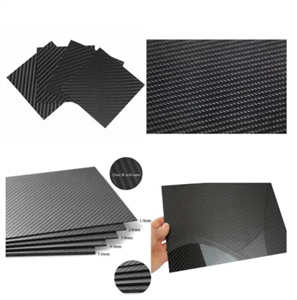 Laminerad kolfiber svart ark